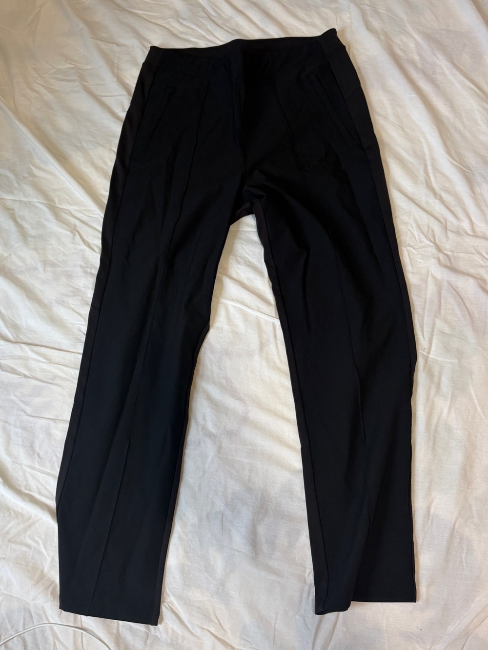 Athleta Black Straight-Leg Performance Pants size 12 tall